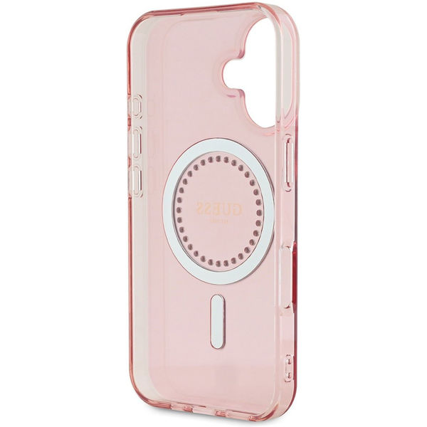 Guess - IML Rhinestones MagSafe (GUHMP16MPFTDTEP) - iPhone 16 Plus - Pink