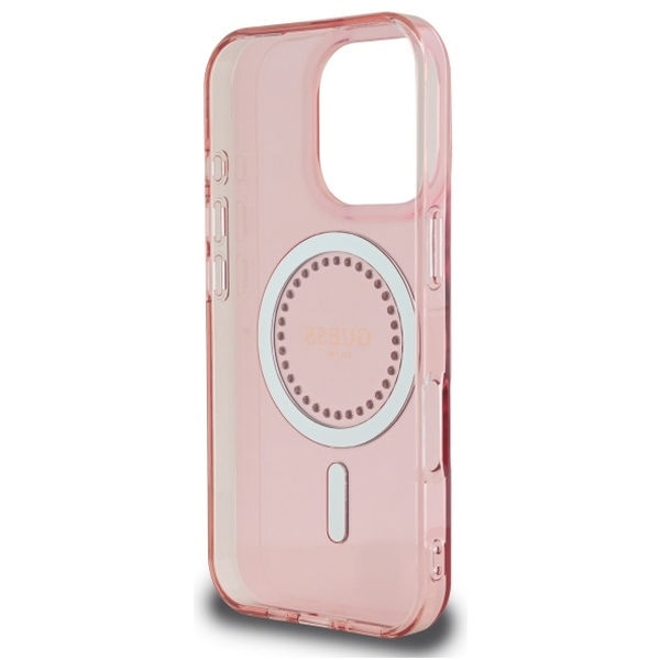 Guess - IML Rhinestones MagSafe (GUHMP16LPFTDTEP) - iPhone 16 Pro - Pink