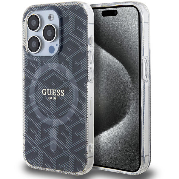 Guess - IML GCube MagSafe (GUHMP15LHGCUSTGK) - iPhone 15 Pro - Black