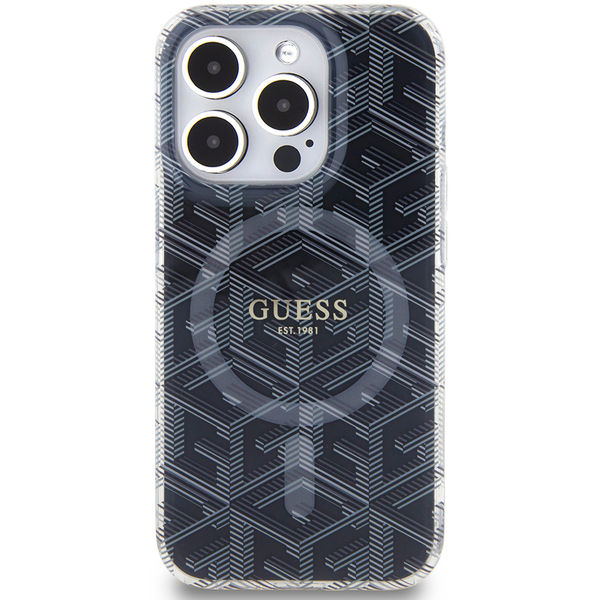 Guess - IML GCube MagSafe (GUHMP15LHGCUSTGK) - iPhone 15 Pro - Black