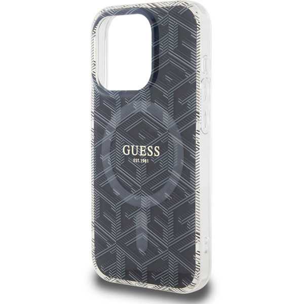 Guess - IML GCube MagSafe (GUHMP15LHGCUSTGK) - iPhone 15 Pro - Black