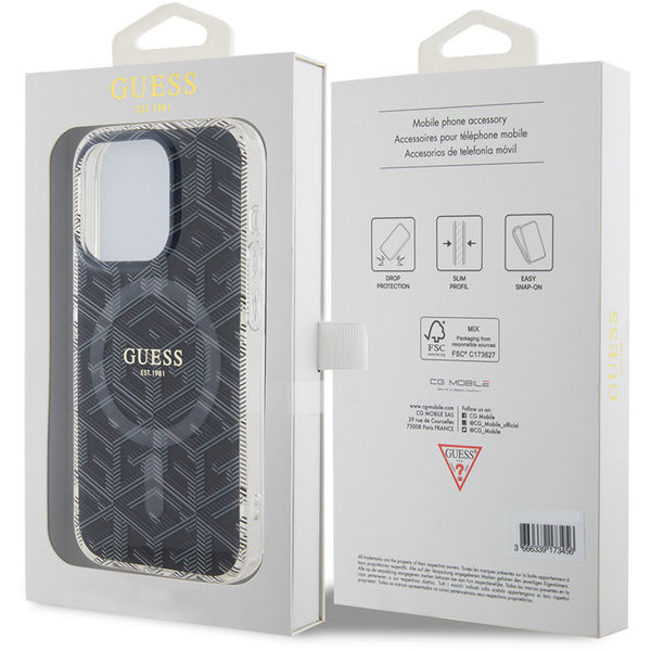 Guess - IML GCube MagSafe (GUHMP15LHGCUSTGK) - iPhone 15 Pro - Black