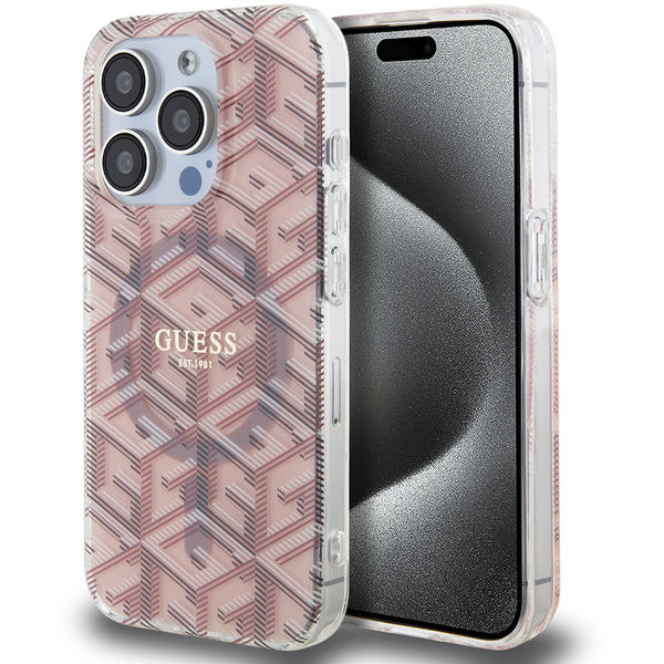 Guess - IML GCube MagSafe (GUHMP15LHGCUSTGP) - iPhone 15 Pro - Pink
