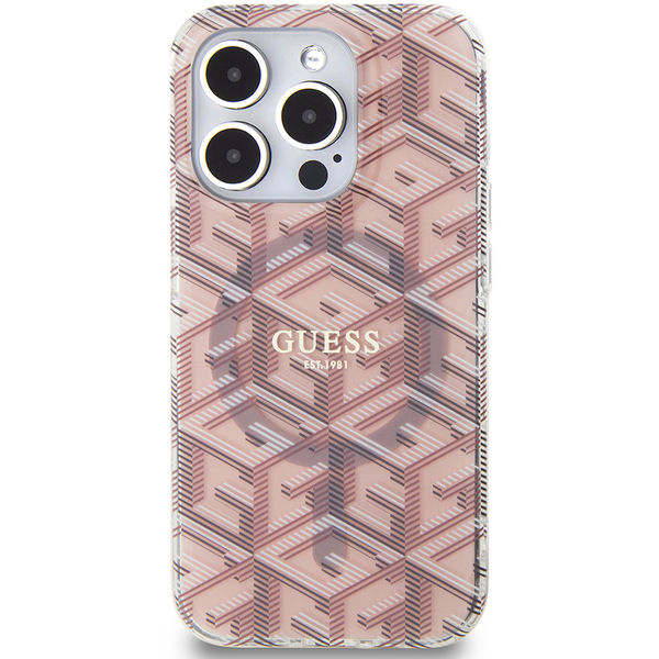Guess - IML GCube MagSafe (GUHMP15LHGCUSTGP) - iPhone 15 Pro - Pink