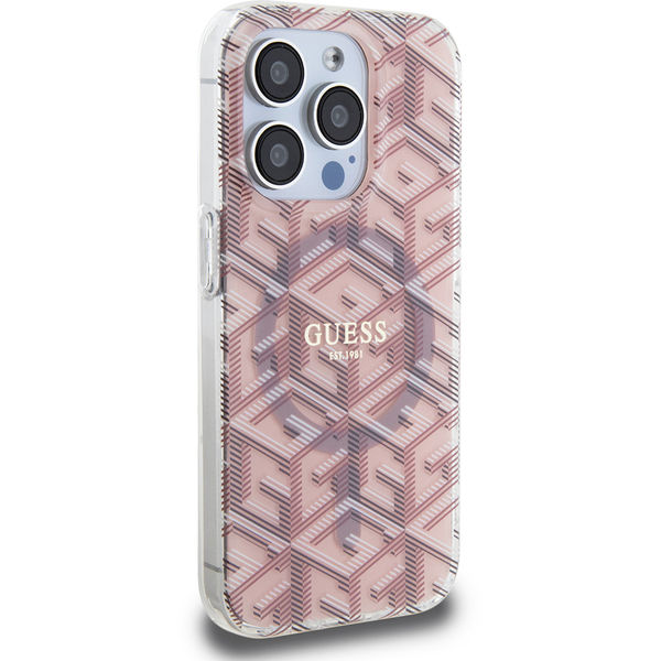 Guess - IML GCube MagSafe (GUHMP15LHGCUSTGP) - iPhone 15 Pro - Pink