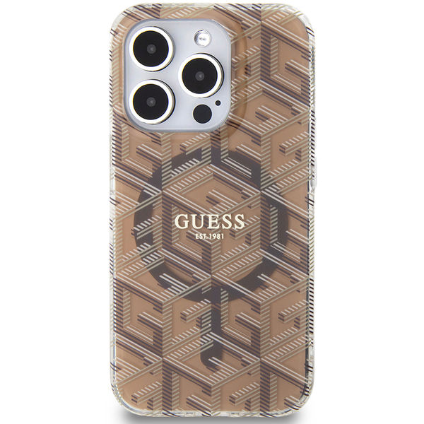 Guess - IML GCube MagSafe (GUHMP15LHGCUSTGW) - iPhone 15 Pro - Brown