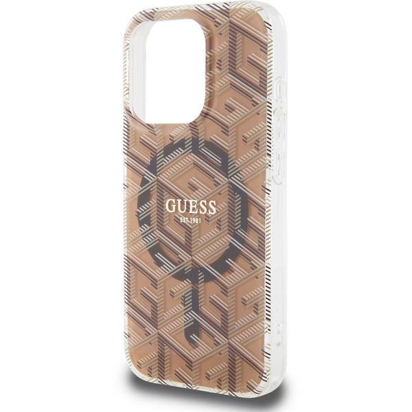 Guess - IML GCube MagSafe (GUHMP15LHGCUSTGW) - iPhone 15 Pro - Brown