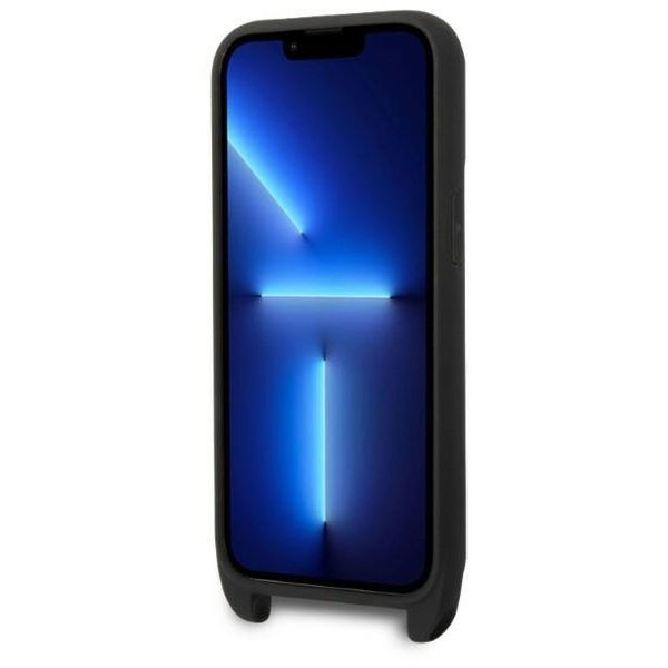 Karl Lagerfeld - Hardcase with Strap (KLHCP14LSTMMK) - iPhone 14 Pro - Monogram Plaque Logo