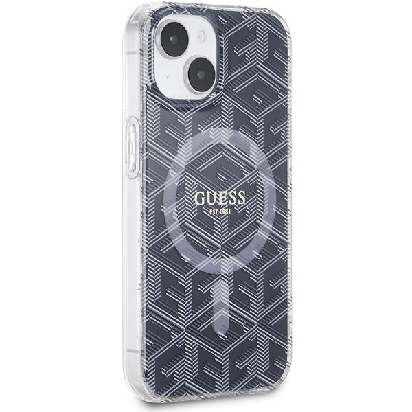 Guess - IML GCube MagSafe (GUHMP15SHGCUSTGK) - iPhone 15 - Black