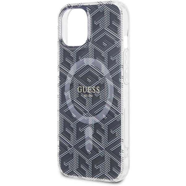 Guess - IML GCube MagSafe (GUHMP15SHGCUSTGK) - iPhone 15 - Black