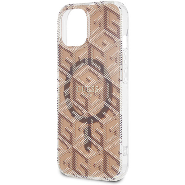 Guess - IML GCube MagSafe (GUHMP15SHGCUSTGW) - iPhone 15 - Brown