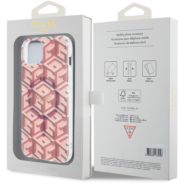 Guess - IML GCube MagSafe (GUHMP15MHGCUSTGP) - iPhone 15 Plus - Pink