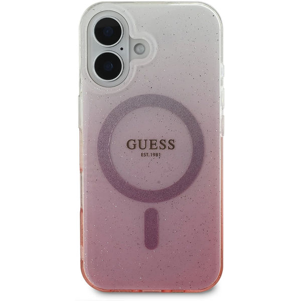 Guess - IML Glitter Gradient MagSafe (GUHMP16MHGRCELP) - iPhone 16 Plus - Pink