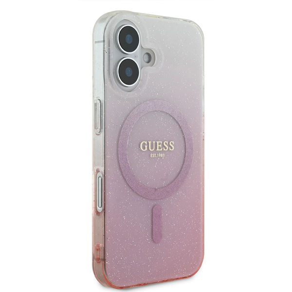 Guess - IML Glitter Gradient MagSafe (GUHMP16MHGRCELP) - iPhone 16 Plus - Pink