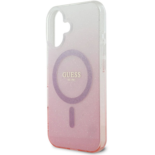 Guess - IML Glitter Gradient MagSafe (GUHMP16MHGRCELW) - iPhone 16 Plus - Brown
