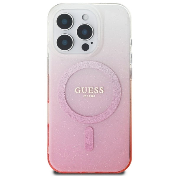 Guess - IML Glitter Gradient MagSafe (GUHMP16LHGRCELP) - iPhone 16 Pro - Pink