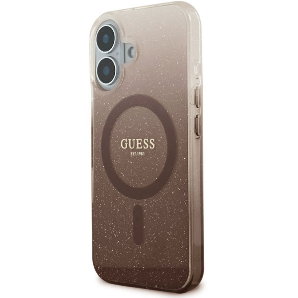 Guess - IML Glitter Gradient MagSafe (GUHMP16LHGRCELW) - iPhone 16 Pro - Brown