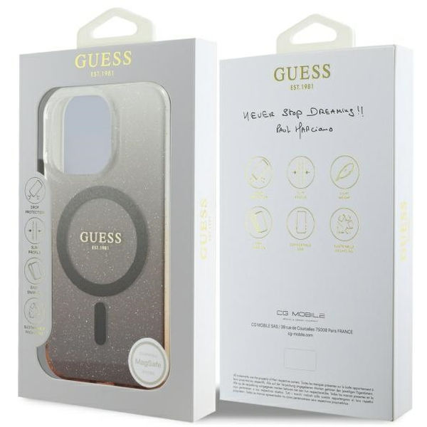 Guess - IML Glitter Gradient MagSafe (GUHMP16LHGRCELW) - iPhone 16 Pro - Brown