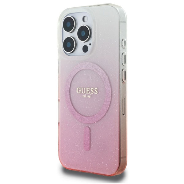 Guess - IML Glitter Gradient MagSafe (GUHMP16XHGRCELP) - iPhone 16 Pro Max - Pink