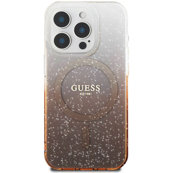 Guess - IML Glitter Gradient MagSafe (GUHMP16XHGRCELW) - iPhone 16 Pro Max - Brown