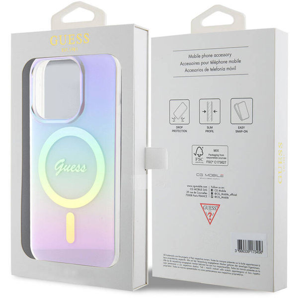 Guess - IML Iridescent MagSafe (GUHMP15LHITSU) - iPhone 15 Pro - Purple