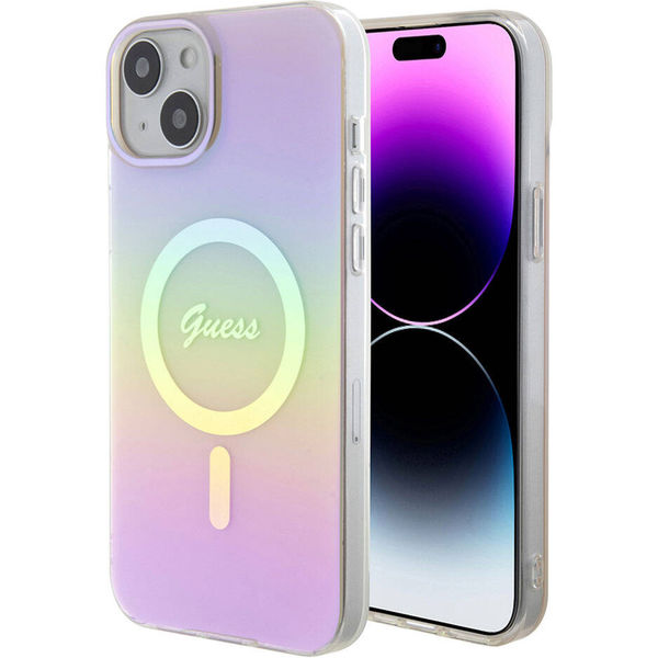 Guess - IML Iridescent MagSafe (GUHMP15SHITSP) - iPhone 15 - Pink