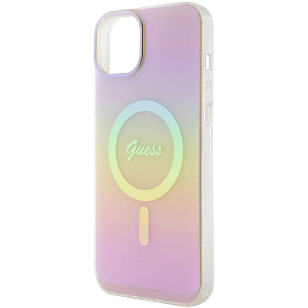 Guess - IML Iridescent MagSafe (GUHMP15SHITSP) - iPhone 15 - Pink