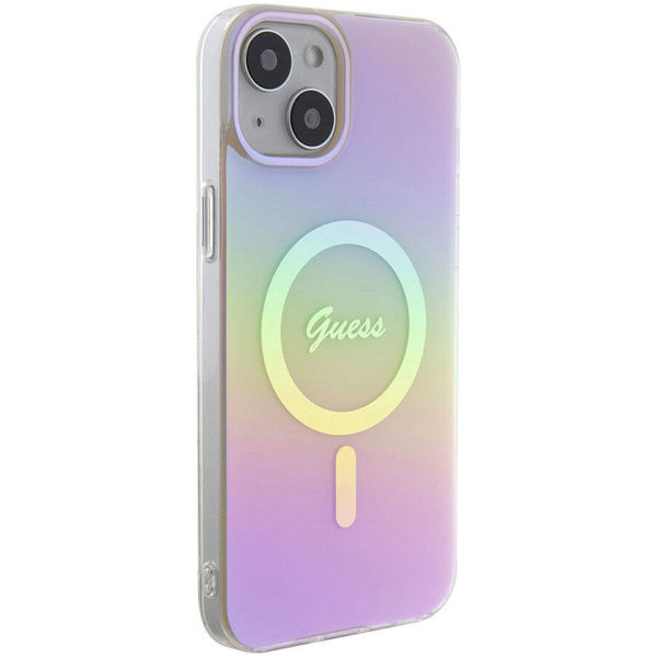 Guess - IML Iridescent MagSafe (GUHMP15SHITSP) - iPhone 15 - Pink
