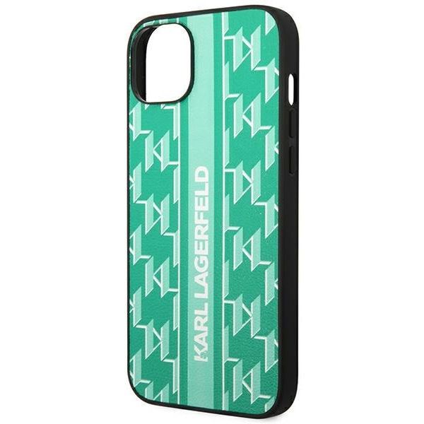 Karl Lagerfeld - Hardcase Monogram (KLHCP14MPGKLSKN) - iPhone 14 Plus - Green Stripe