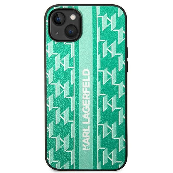 Karl Lagerfeld - Hardcase Monogram (KLHCP14MPGKLSKN) - iPhone 14 Plus - Green Stripe