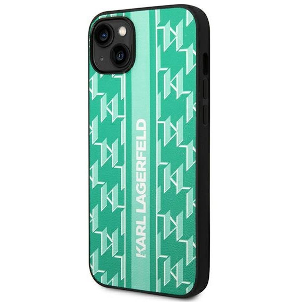 Karl Lagerfeld - Hardcase Monogram (KLHCP14MPGKLSKN) - iPhone 14 Plus - Green Stripe