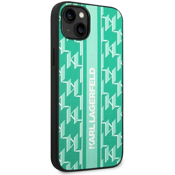 Karl Lagerfeld - Hardcase Monogram (KLHCP14MPGKLSKN) - iPhone 14 Plus - Green Stripe