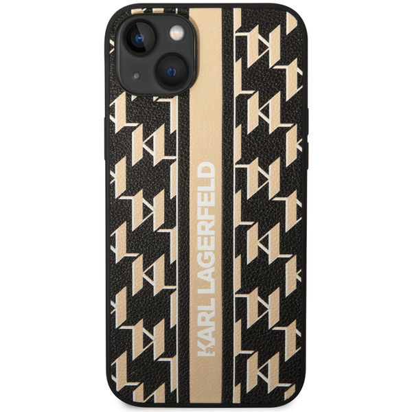 Karl Lagerfeld - Hardcase Monogram (KLHCP14MPGKLSKW) - iPhone 14 Plus - Brown Stripe