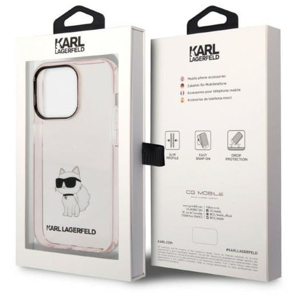 Karl Lagerfeld - Hardcase (KLHCP14XHNCHTCP) - iPhone 14 Pro Max - Pink Ikonik Choupette