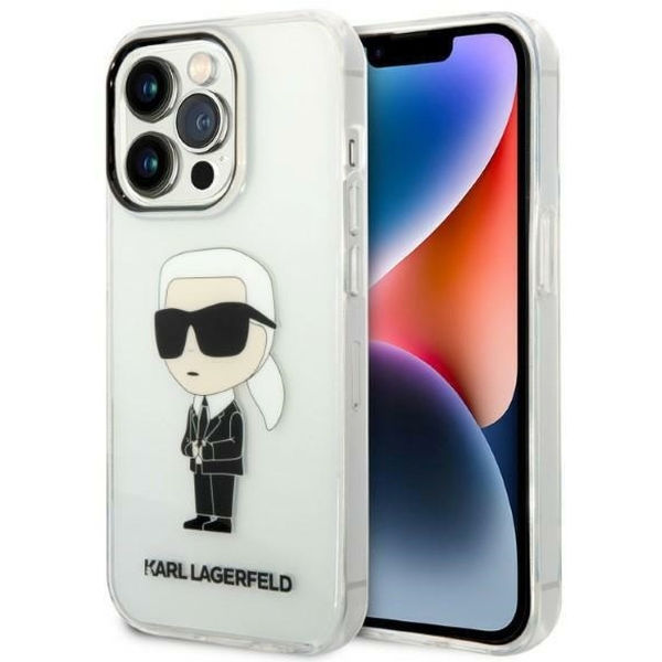 Karl Lagerfeld - Hardcase Transparent (KLHCP14XHNIKTCT) - iPhone 14 Pro Max - Ikonik Karl Lagerfeld