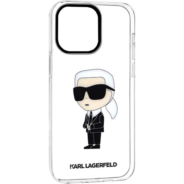 Karl Lagerfeld - Hardcase Transparent (KLHCP14XHNIKTCT) - iPhone 14 Pro Max - Ikonik Karl Lagerfeld