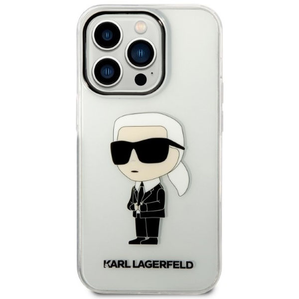 Karl Lagerfeld - Hardcase Transparent (KLHCP14XHNIKTCT) - iPhone 14 Pro Max - Ikonik Karl Lagerfeld