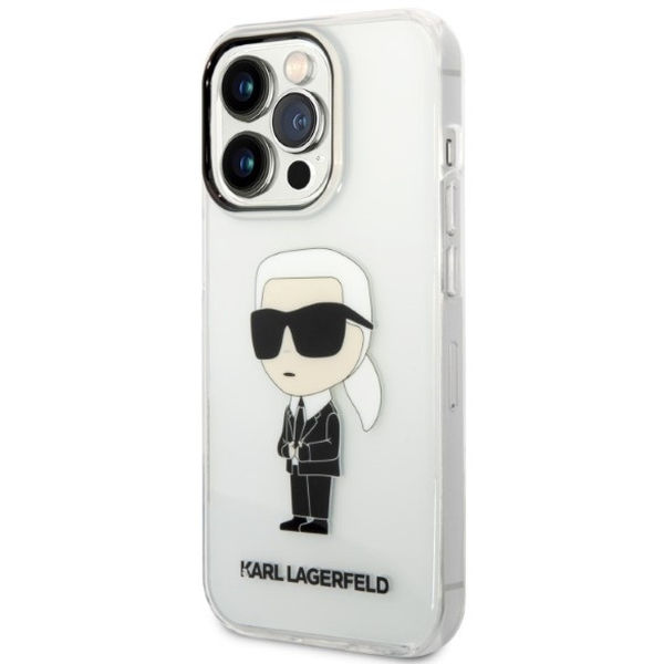 Karl Lagerfeld - Hardcase Transparent (KLHCP14XHNIKTCT) - iPhone 14 Pro Max - Ikonik Karl Lagerfeld