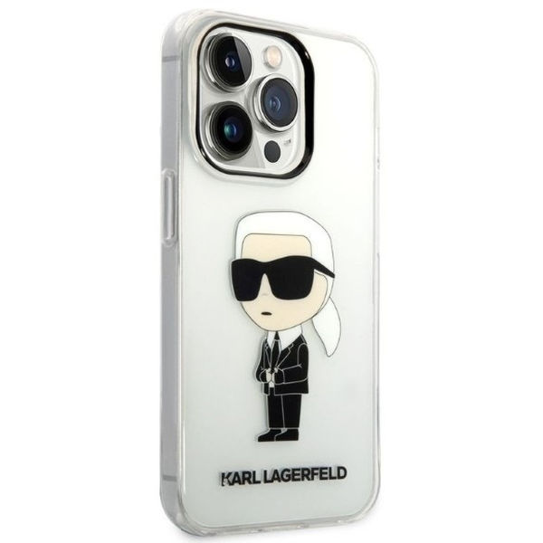 Karl Lagerfeld - Hardcase Transparent (KLHCP14XHNIKTCT) - iPhone 14 Pro Max - Ikonik Karl Lagerfeld