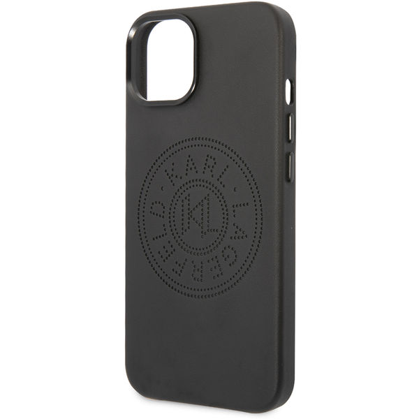 Karl Lagerfeld - Hardcase Leather Perforated (KLHCP14MFWHK) - iPhone 14 Plus - Black