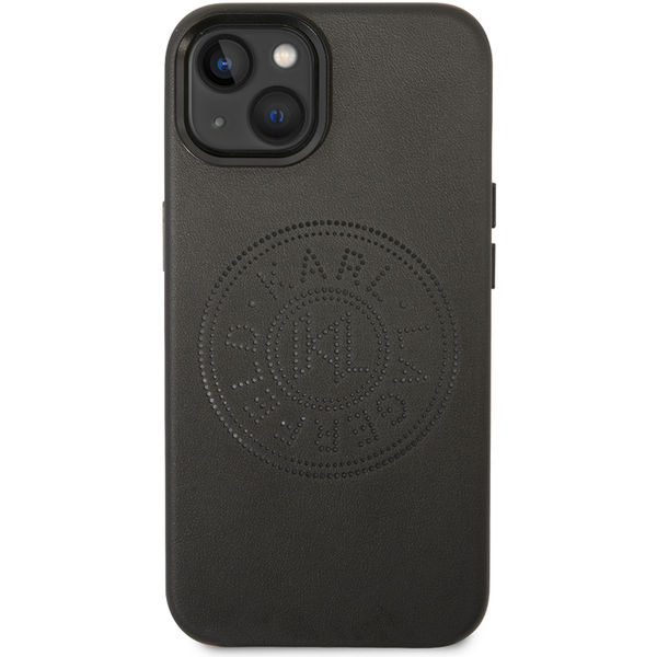 Karl Lagerfeld - Hardcase Leather Perforated (KLHCP14MFWHK) - iPhone 14 Plus - Black