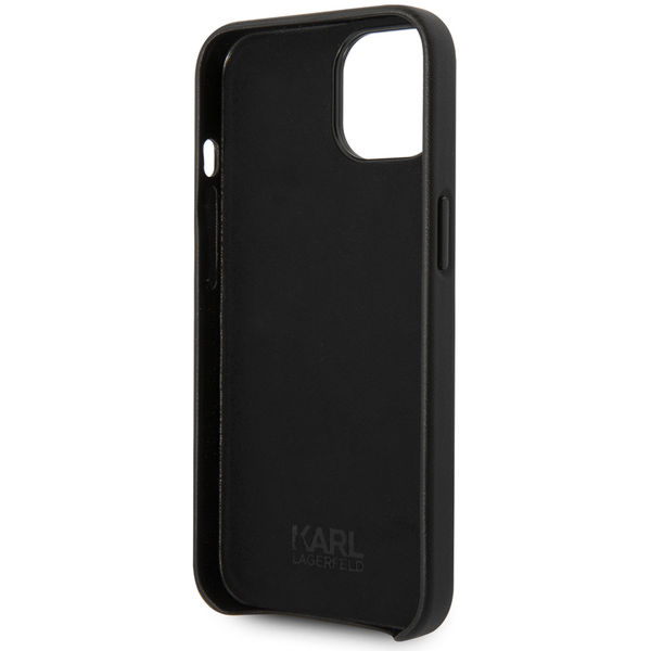 Karl Lagerfeld - Hardcase Leather Perforated (KLHCP14MFWHK) - iPhone 14 Plus - Black