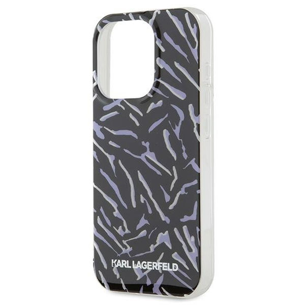 Karl Lagerfeld - Hardcase (KLHCP15XHZBPKCCU) - iPhone 15 Pro Max - Purple Zebra With Cord