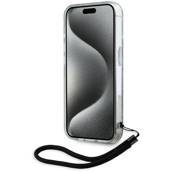 Karl Lagerfeld - Hardcase (KLHCP15XHZBPKCCU) - iPhone 15 Pro Max - Purple Zebra With Cord