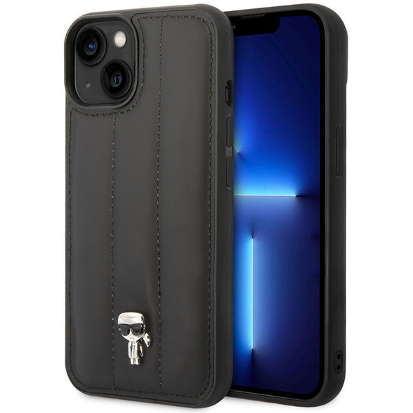 Karl Lagerfeld - Hardcase Leather Puffy (KLHCP14MPSQPK) - iPhone 14 Plus - Ikonik Pin