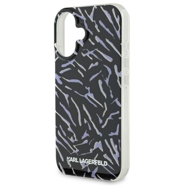 Karl Lagerfeld - Hardcase (KLHCP16SHZBPKCCU) - iPhone 16 - Purple Zebra With Cord