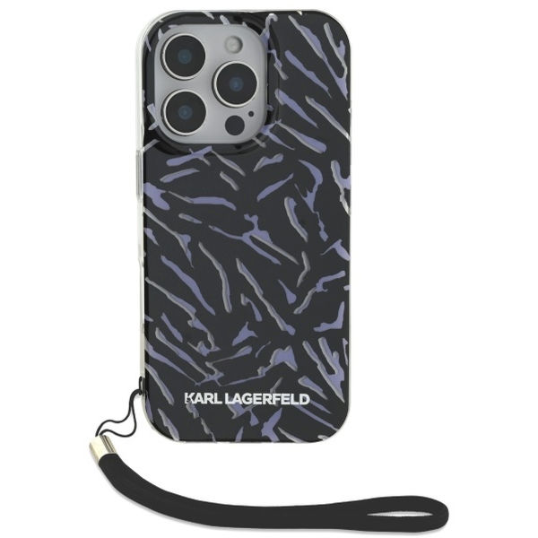 Karl Lagerfeld - Hardcase (KLHCP16XHZBPKCCU) - iPhone 16 Pro Max - Purple Zebra With Cord