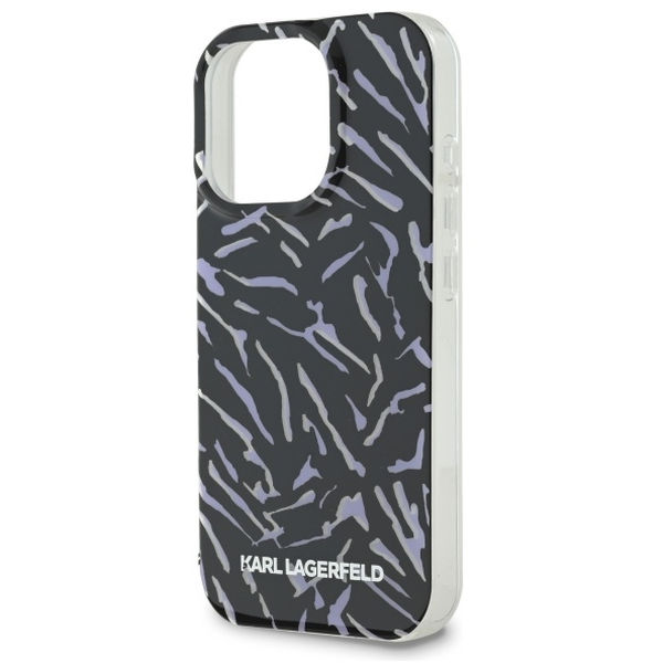 Karl Lagerfeld - Hardcase (KLHCP16XHZBPKCCU) - iPhone 16 Pro Max - Purple Zebra With Cord
