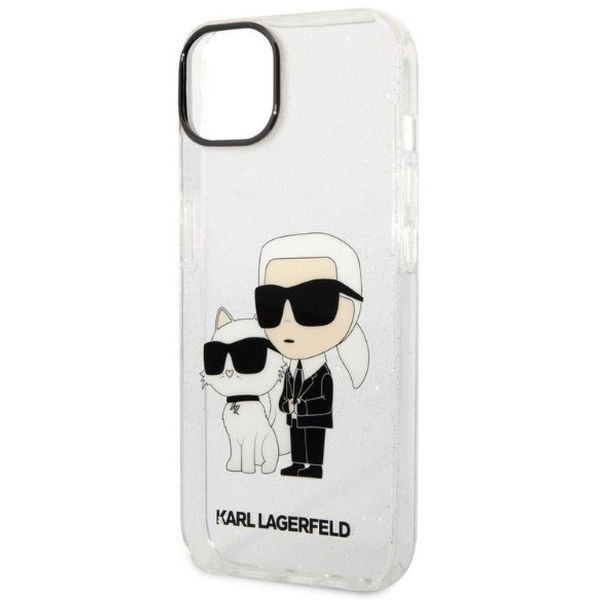 Karl Lagerfeld - Hardcase Glitter (KLHCP14MHNKCTGT) - iPhone 14 Plus - Transparent Karl&Choupette