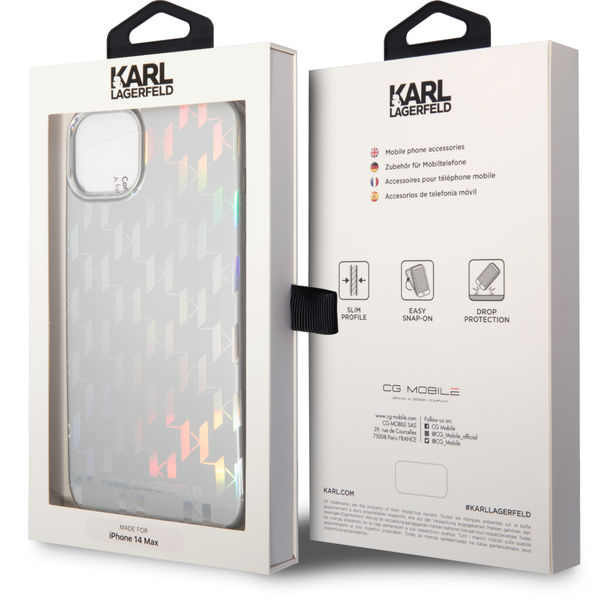 Karl Lagerfeld - Hardcase Monogram (KLHCP14MLGMMSV3) - iPhone 14 Plus - Iridescent